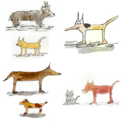 Werbeagentur K-Design: Illustrationen Kinderbuchillustrationen Hunde
