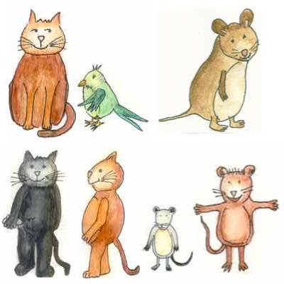 Werbeagentur K-Design: Illustrationen Kinderbuchillustrationen Katzen und Mäuse
