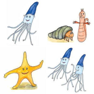 K-Design - GrafiKunst: Illustrationen Kinderbuchillustrationen Meeresbewohner