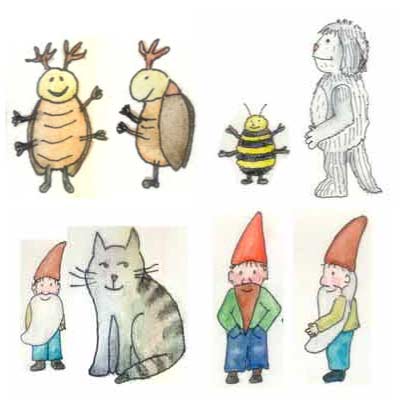 K-Design - GrafiKunst: Illustrationen Kinderbuchillustrationen Tiere und Zwerge